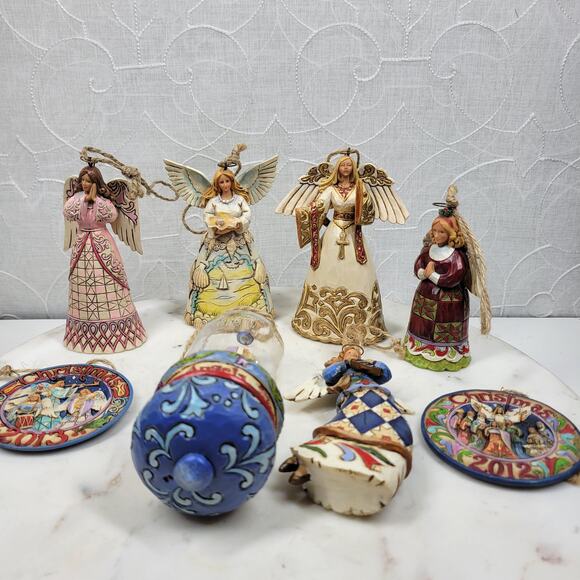 Jim Shore Heartwood Creek Angel Ornament Lot of 8 Christmas Figurines Holiday - Picture 6 of 15